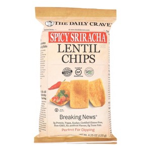 The Daily Crave - Spicy Sriracha - Lentil Chips - Case of 8 - 4.25 oz - 1 of 3