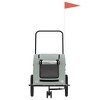 vidaXL Pet Bike Trailer Gray Oxford Fabric and Iron 26.8" x 53.9" x 28.3" - 4 of 4