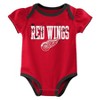 NHL Detroit Red Wings Baby Girls' 3pk Bodysuit - 4 of 4