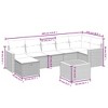 vidaXL 8 Piece Patio Sofa Set with Cushions Gray Poly Rattan - without storage 7 Pieces - 4 of 4