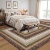Acekool Washable Braided Print Rug, Non Slip Low Pile Stain Resistant Foldable Area Rug for Living Room Bedroom Dining - 3 of 4