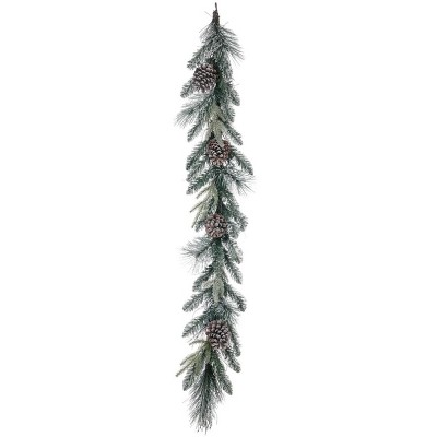 Sullivans Artificial Flocked Pine with Cones Garland 60"L Green