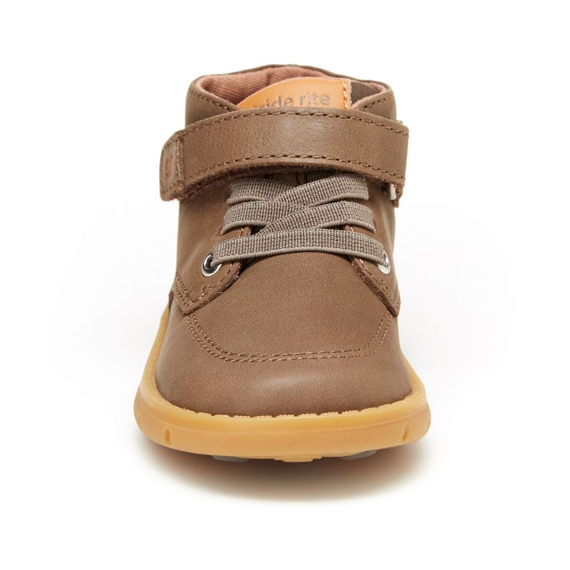 Stride Rite Quinn Kid's Leather Easy On/Off Boot | 7.5 | Brown, 5 of 10