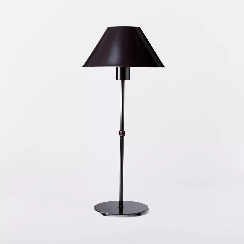 Buffet Stick Metal Table Lamp Black, Buffet Table Lamp Shades Only