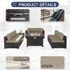 ALAULM 8 Pieces Patio Furniture Set, Rattan Wicker Outdoor Conversation Sets, Furniture Sofa Set - 3 of 4
