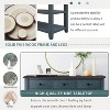 Mid-Century Modern Console Table with 3 Drawers & 2-Tier Shelf - Pine Wood Entryway Table for Living Room, Hallway, Kitchen - 3 of 4
