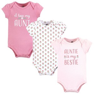 Hudson Baby Cotton Bodysuits, Auntie Bestie - 1 of 4
