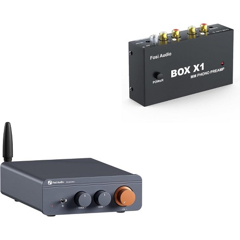 Fosi Audio BT20A Pro Bluetooth 5.0 Stereo Audio Amplifier 2.1 Channel Receiver and Fosi Audio Box X1 Phono Preamp for MM Turntable Fosi Audio BT20A Pro Bluetooth 5.0 Stereo Audio Amplifier 2.1 Channel Receiver and Fosi Audio Box X1 Phono Preamp for MM Turntable