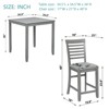 NicBex Dining Room Table Set for 4 Morden Square Dining Table with MDF Tabletop, 4 X-Shaped Backrest Chairs for Dining Room - 2 of 4