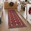 TackView Christmas Rug Washable, Non Slip Low Pile Christmas Tree & Floral Accent Carpet, for Living Room, Bedroom, Kitchen - 2 of 4