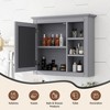 NicBex 30"x28" Wall Mounted Medicine Cabinet Bathroom Storage Cabinet with 3 Cubbies&1 Mirrored Cabinet,Matte Finish Wall Cabinet for Bathroom - 4 of 4