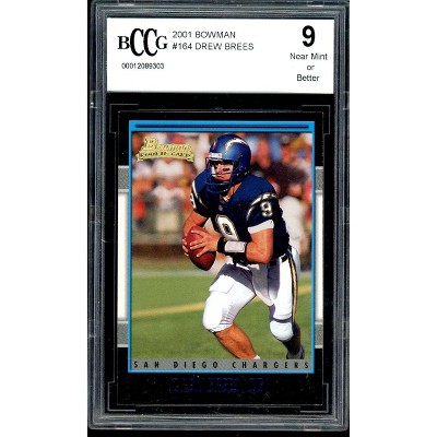 Drew Brees Rookie Card 2001 Bowman #164 BGS BCCG 9