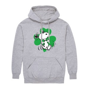 Men's - Peanuts - St. Patrick's Day with Snoopy Graphic Fleece Pullover Hoodie - 1 of 4