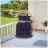 VisioGear Egg Chairs, Patio Egg Chair, Outdoor Garden Egg Swing Chair Hanging Chair for Bedroom Living Room, Blue, 28.70"*28.5"*55.6" - 4 of 4