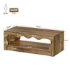 Resenkos Rustic Wood Coffee Table with Wavy - Edge Design, Living Room Center Table with Storage Shelf Brown - 2 of 4