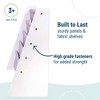 WildKin Premium Sling Kids' Book Shelf White/Lilac: 4-Shelf MDF Novelty Bookcase for Ages 3+, 25" W x 24" H x 11" D - 4 of 4