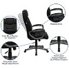 Emma and Oliver High Back Black LeatherSoft Executive Swivel Office Chair with Lip Edge Base - image 3 of 4