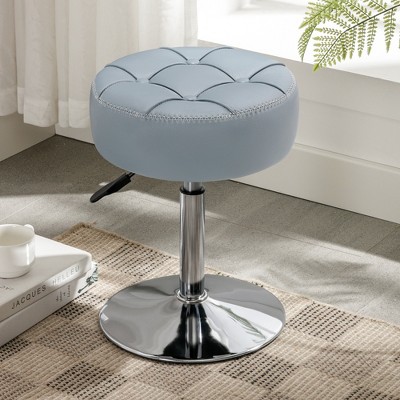 Arceso Adjustable Vanity Stool, 360° Swivel Faux Leather Stool for Makeup Room, Bathroom & Living Room
