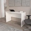 Vynxaria Minimalist Home Office Work Desk - White, Built-in Cable Management, Ample Storage, Sleek Rectangular Design - 2 of 4