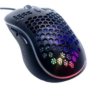 SANOXY Honeycomb Shell Gaming Mouse with RGB Light Effects - 6 Programmable Buttons - 8 Lighting Modes