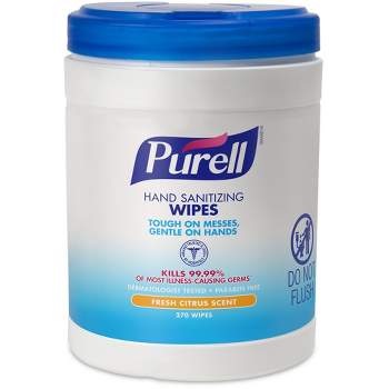 Purell Hand Sanitizing Wipes, BZK Towellete, 270 Wipes, 1 Pack