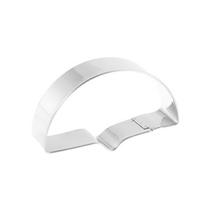 Unique Bargains Pastry Cutter Christmas Hat-Shaped Dishwasher Safe Stainless Steel Silver Tone 1Pcs - 1 of 4