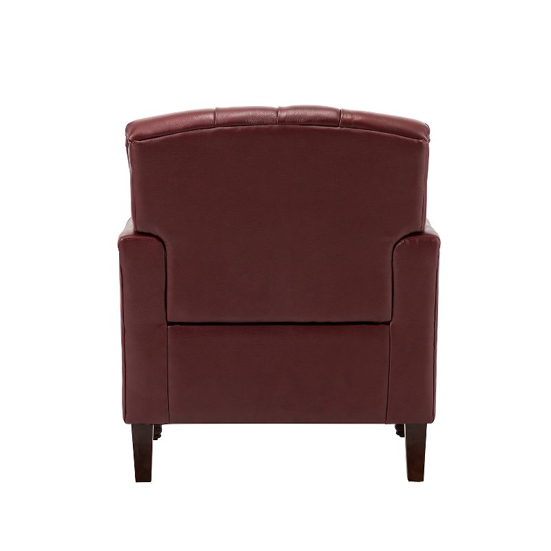 Enrique Genuine  Leather Armchair with Turned Legs | ARTFUL LIVING DESIGN, 5 of 11