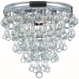 Crystorama Lighting Calypso 3 - Light Flush Mount in  Polished Chrome - 1 of 4