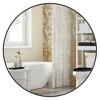 Round Mirror, Bathroom Mirror for Wall, Metal Frame, Easy to Install Ink Black - 2 of 4