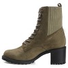 Journee Collection Womens Kassia Lace Up Stacked Heel Booties - 2 of 4