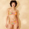 Women's Reversible Low-Rise High Leg Cheeky Bikini Bottom - Wild Fable™ Green Floral Print - 3 of 4
