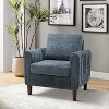 Deionides Tufted Wooden Upholstered  Comfy Club Chair for Bedroom and Living Room with Wood Legs | ARTFUL LIVING DESIGN - 2 of 4