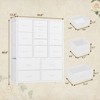 White 15 Drawers Storage Organizer with Sturdy Metal Frame and Wood Tabletop for Guest Room, Hallway, Entryway, Nursery, Closet - 2 of 4