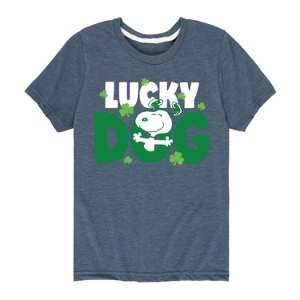 Boys' - Peanuts - Snoopy Lucky Dog Short Sleeve Graphic T-Shirt - 1 of 4