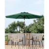7.5FT Outdoor Patio Umbrella with 6 Sturdy Ribs, Table Umbrella with Push Button Tilt and Crank, UV Protection Waterproof (Green) - 3 of 4