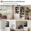 5-Tier Open Bookcase with LED Lights, Tall Roman Column Freestanding Bookshelf, Adjustable Shelves for Home Office and Living Room - 2 of 4