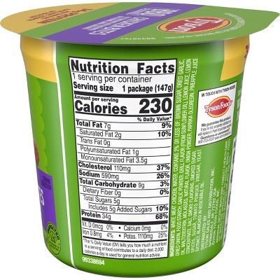 Tyson Protein Cup BBQ Chicken Bites - Frozen - 5.3oz