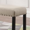Roundhill Furniture Biony Fabric Dining Bench with Nailhead Trim, Tan - 4 of 4