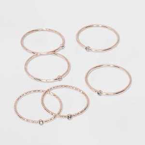 Clear Stones Ring Set - A New Day Rose Gold, Women
