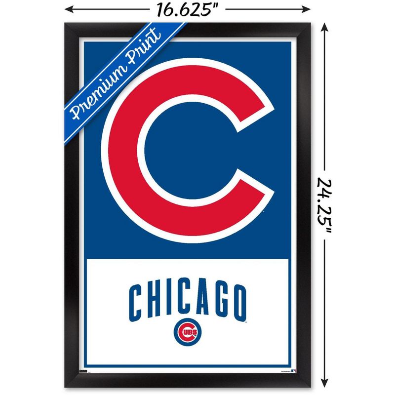 Trends International MLB Chicago Cubs - Logo 22 Framed Wall Poster Prints, 3 of 7