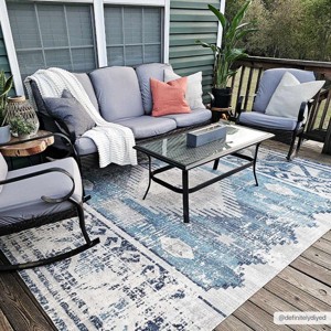 Hauteloom Westmount Denim Aztec Area Rug - 1 of 4