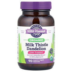 Oregon's Wild Harvest Organic Milk Thistle Dandelion, 90 Organic Vegan Capsules - 1 of 4