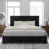 Allewie Platform Bed Frame with Fabric Upholstered Headboard and Wooden Slats Support, Fully Upholstered Mattress Foundation/No Box Spring Needed/Easy Assembly - 3 of 4