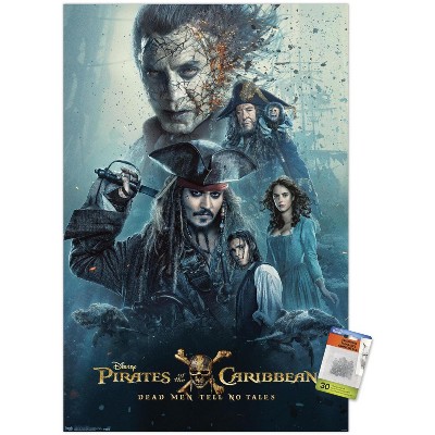 finansiere Bære Med andre ord Trends International Disney Pirates Of The Caribbean: Dead Men Tell No Tales  - One Sheet Unframed Wall Poster Print Clear Push Pins Bundle 22.375" X :  Target