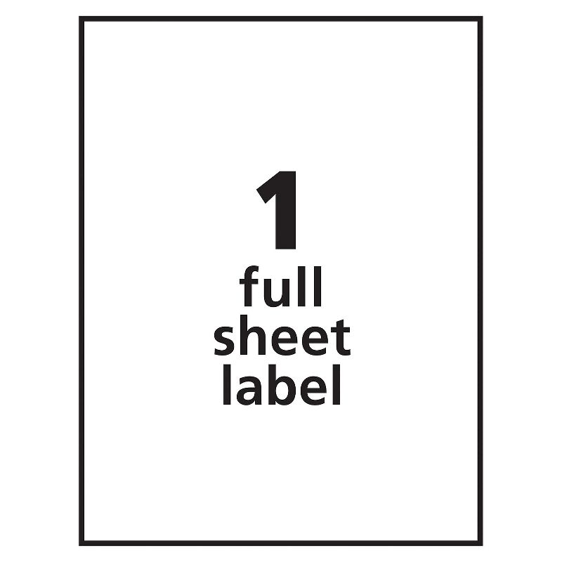 Avery Full-Sheet Labels with TrueBlock Technology Inkjet 8 1/2 x 11 White 100/Box 8465, 4 of 10