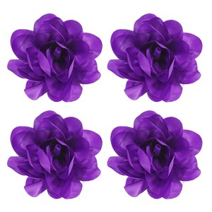 Unique Bargains Alloy Satin Fabric Big Rose Flower Dainty Brooches and Pins 4 Pcs - 1 of 4