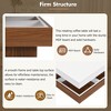 NicBex Modern Square 360�Rotating Coffee Table with Storage,2-Tier Center Table for Living Room,Walnut Frame Living Room Furniture - 3 of 4