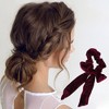 Unique Bargains Solid Color Ribbon Scrunchies 1 Pc - 2 of 4