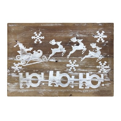 Melrose Wood "Ho Ho Ho" Wall Sign 19.5"L