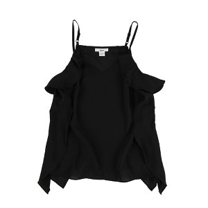 bar III Womens Ruffle-Side Ruffled Blouse - 1 of 2